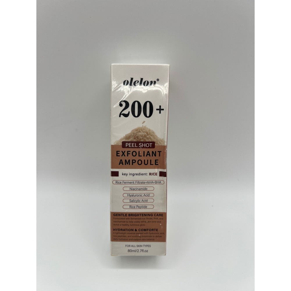 Olelon 200+ Peel Shot Exfoliant Black Rice Ampoule 80ml AHA BHA Niacinamide
